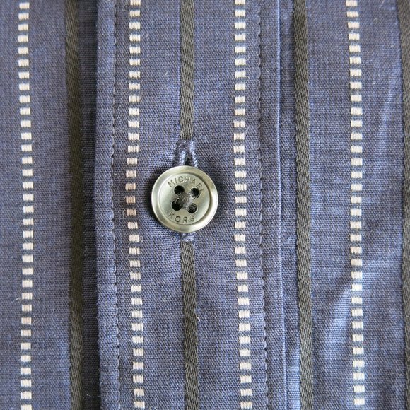 Michael Michael Kors Multi Color Stripe Button Down Long Sleeve Shirt - Size L - Picture 5 of 8